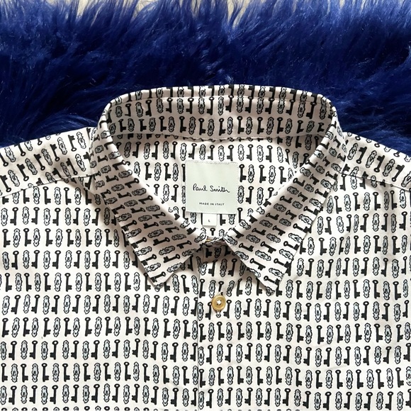 New! PAUL SMITH Key & Lock Organic Cotton Tailored Shirt - Picture 6 of 12